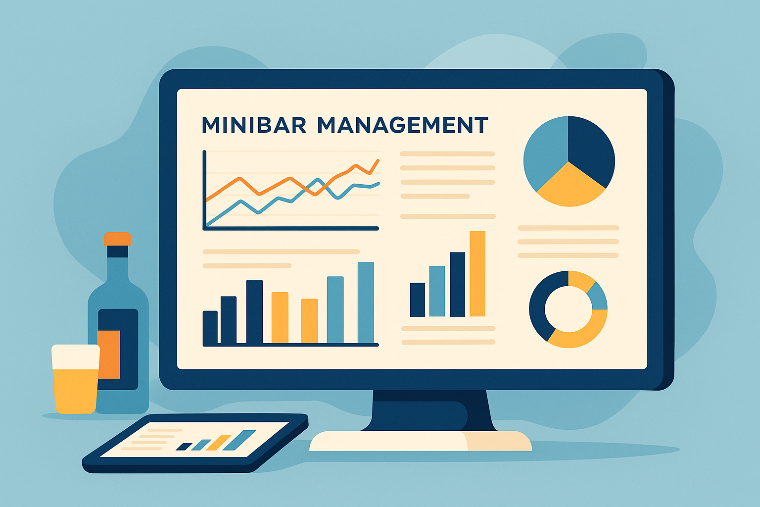 Personal reponiendo minibar